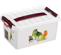 Sunware Q-line contenitore crocchette cane 6L - 40x30x18cm - contenitore cibo gatti e piccoli animali - porta crocchette compatto con coperchio