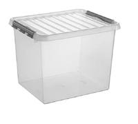 Sunware Q-Line, scatola da 3 pezzi, 52 litri, 500 x 400 x 380 mm, trasparente/grigio