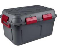 Sunware Q-Line - Scatola portaoggetti impermeabile da 130 l, 79 x 54,5 x 42,5 cm, con coperchio e clip, adatta per riporre in luoghi umidi e polverosi