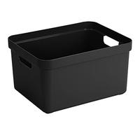 SUNWARE Sigma Home Box 32 litri Scatola Porta Oggetti Contenitore Plastica senza coperchio, 45,3 x 35,4 x 24,3 cm, nero