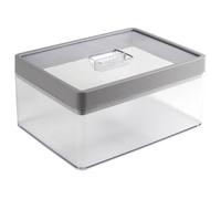 Sunware Sigma Home - Contenitore portaoggetti da 3,3 l, trasparente, grigio, 24 x 18 x 11,4 cm, impilabile, senza BPA, infrangibile, organizer da cucina
