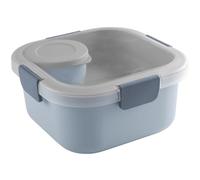 Sunware Sigma Home Lunch Box Meal Prep 3 scomparti 1,4L blu - 17,7 x 17,7 x 8,7 cm - Impermeabile senza BPA - Scatola pranzo ufficio scuola