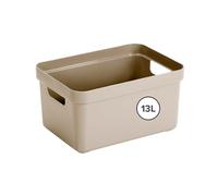 Sunware Sigma Home scatola portaoggetti 13L beige - 35x24.6x18.3cm - contenitore organizer impilabile - scatola plastica casa