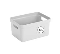 Sunware Sigma Home scatola portaoggetti 13L bianco - 35x24.6x18.3cm - contenitore organizer impilabile - scatola plastica casa