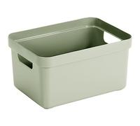 Sunware Sigma Home scatola portaoggetti 13L verde - 35x24.6x18.3cm - contenitore organizer impilabile - scatola plastica casa