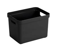 Sunware Sigma Home scatola portaoggetti 18L nero - 35x24.6x24.3cm - contenitore organizer impilabile - scatola plastica casa