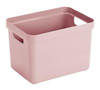 Sunware Sigma Home scatola portaoggetti 18L rosa - 35x24.6x24.3cm - contenitore organizer impilabile - scatola plastica casa