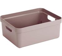 Sunware Sigma Home scatola portaoggetti 24L rosa - 44.5x34.5x18.3cm - contenitore organizer impilabile - scatola plastica casa