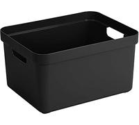 Sunware Sigma Home scatola portaoggetti 32L nero - 44.5x34.5x24.3cm - contenitore organizer impilabile - scatola plastica casa