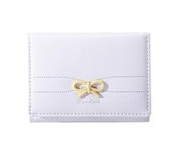 Sunwel Fashion Portafogli per ragazze carino coquette, con fiocco piccolo, portafoglio estetico con porta carte d'identità, borsa da donna, Viola