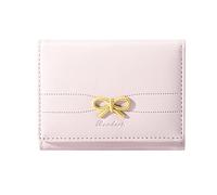 Sunwel Fashion Portafogli ragazze carino coquette fiocco piccolo portafoglio estetico porta carte d'identità finestra borsa per le donne, Rosa, Coquette