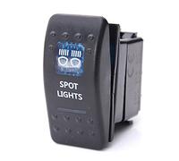 sunwes Auto Barca Carling Dual LED Interruttore A bilanciere Luce Posteriore SPST ON-OFF 12/24V 10A 3