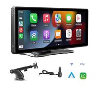 Sunweyer Schermo portatile Apple CarPlay e autoradio con display wireless Android Auto, touchscreen IPS HD da 9,3 pollici, supporto per telecamera di backup 1080p e trasmettitore Bluetooth/AUX/FM