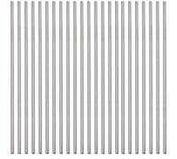 Sunwinc Cannucce riutilizzabili in metallo, 100 pezzi, 21,6 cm, in acciaio inox, per bicchieri Yeti da 567 g, 850,5 g, per bevande all'ingrosso (100 pezzi tutti dritti - 21,6 cm argento)