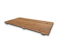 SUNWOOD Pedana doccia 100x60 cm in legno Thermo-Wood interno/esterno, con piedini antiscivolo