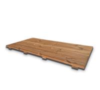 SUNWOOD Pedana doccia 120x60 cm in legno Thermo-Wood interno/esterno, con piedini antiscivolo