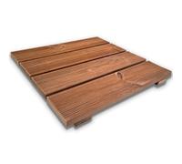 SUNWOOD Pedana doccia 50x50 cm in legno Thermo-Wood interno/esterno, con piedini antiscivolo