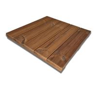 Pedana doccia antiscivolo in legno 60x60cm in pino termotrattato, spess. 4,5 cm