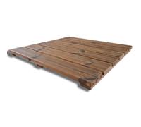 Pedana doccia antiscivolo in legno THERMO WOOD 78x78 cm