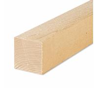 Sunwood Trave quadrata in legno abete grezzo, 78x78 mm, 1 metro, per bricolage, fai da te, superficie naturale e non trattata