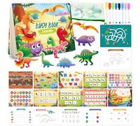 SUNXBUK Giochi Montessori 1 2 Anni,Libro Montessori Interattivo,Busy Board 1 Anno,Libro Interattivo,Quiet Book Educativo,Sensoriale Neonati,Regalo Bambina Bambino-Dinosauri