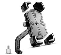 SUNXBUK Porta Cellulare Moto,Portacellulare Moto,Supporto Cellulare Scooter,Rotazione 360°,Compatibile con iPhone e Android, Fissaggio Sicuro Senza Vibrazioni, Accessorio Essenziale per Motociclisti