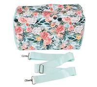 Sunxtzyl Rose Pencil Case Large Capacity with 100 Slots, Oxford Cloth School Pencilcase for Students Artists Office, Portable Lightweight Colored Pencil Organizer with Handle (rosa verde)