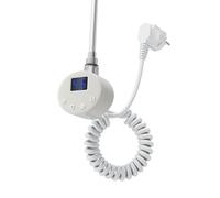 SUNXURY Barra riscaldante bianca con termostato, elemento riscaldante per termosifoni da bagno con schermo LCD e tubo riscaldante in acciaio inox, 1000 W