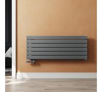 SUNXURY Radiatore di design a pannello, 465 x 1200 mm, orizzontale, monostrato, con connettore laterale multiblocco, antracite, radiatore da bagno