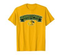 SUNY Brockport Golden Eagles Banner Logo Maglietta, Uomo, Oro Brillante, 3XL