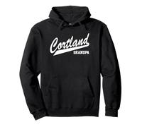 SUNY Cortland Grandpa Red Dragons Script Felpa con Cappuccio