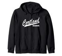 SUNY Cortland Grandpa Red Dragons Script Felpa con Cappuccio