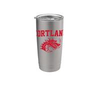 SUNY Cortland Red Dragons Athletics Logo Bicchiere termico in acciaio inox doppia parete