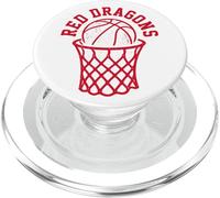 SUNY Cortland Red Dragons Basketball Vintage Hoop 70's PopSockets PopGrip per MagSafe