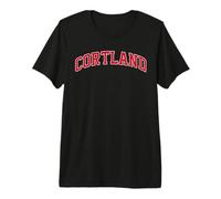 SUNY Cortland Red Dragons Classic Arched Type Maglietta Premium