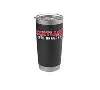 SUNY Cortland Red Dragons Classic Stacked Collegiate Text Bicchiere termico in acciaio inox doppia parete