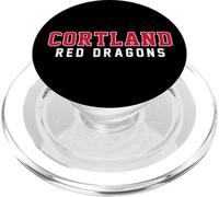 SUNY Cortland Red Dragons Classic Stacked Collegiate Text PopSockets PopGrip per MagSafe