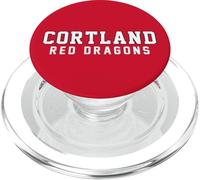 SUNY Cortland Red Dragons Classic Stacked Collegiate Text PopSockets PopGrip per MagSafe