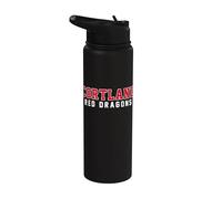 SUNY Cortland Red Dragons Classic Stacked Collegiate Text Stainless Steel Insulated Water Bottle