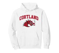 SUNY Cortland Red Dragons Logo Felpa con Cappuccio