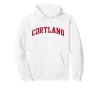 SUNY Cortland Red Dragons Logo Felpa con Cappuccio