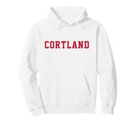 SUNY Cortland Red Dragons Logo Felpa con Cappuccio