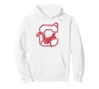 SUNY Cortland Red Dragons Logo Felpa con Cappuccio