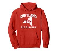 SUNY Cortland Red Dragons New York State Felpa con Cappuccio