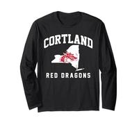 SUNY Cortland Red Dragons New York State Maglia a Manica