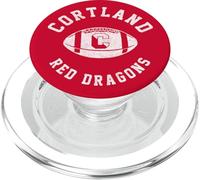 SUNY Cortland Red Dragons Retro Football Distressed PopSockets PopGrip per MagSafe