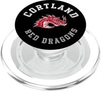 SUNY Cortland Red Dragons Vintage Retro PopSockets PopGrip per MagSafe