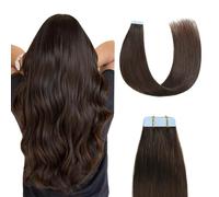 Sunya Extension Capelli Biadesivo Marrone Scuro Extension Biadesive Capelli Veri Remy Tape in Hair Extensions Umani Lisci Extension Biadesivo Adhesive 35cm 40g/20pcs