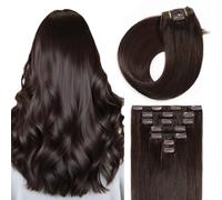 Sunya Extension Capelli Veri Clip Marrone Extension Capelli Clip Capelli Lisci 40cm 70g/7pcs Extension Clip Capelli Veri Remy Clip in Hair Extensions 16 Inch #2