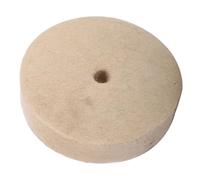 Sunydog 100x25mm 4 BEIGE Lucidando Rotta Rotonda Ruota Rotonda, Pad del Disco di Lucidatrice in Feltro in Lana da 1 Cp, Risparmiare Tempo e Lavorare con Cera o Pasta, Facile da Usare
